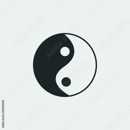 Yin yang vector icon illustration sign 