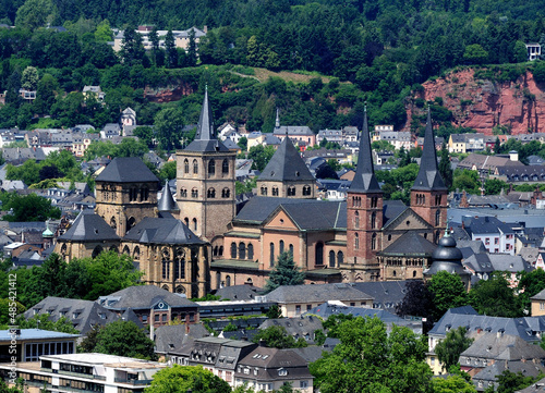 View From Petrisberg Hill To The Cathedral Of Trier Germany On A Beautiful Sunny Summer Day photo