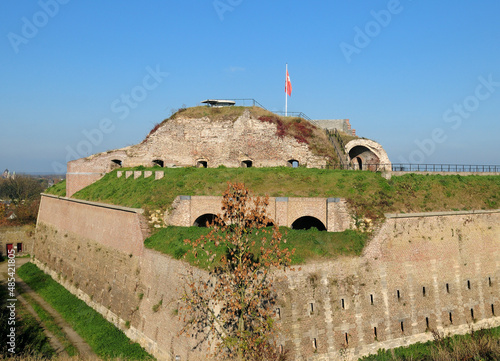Fort Sint Pieter Near Maastricht Netherlands On A Beautiful Sunny Autumn Day With A Clear Blue Sky