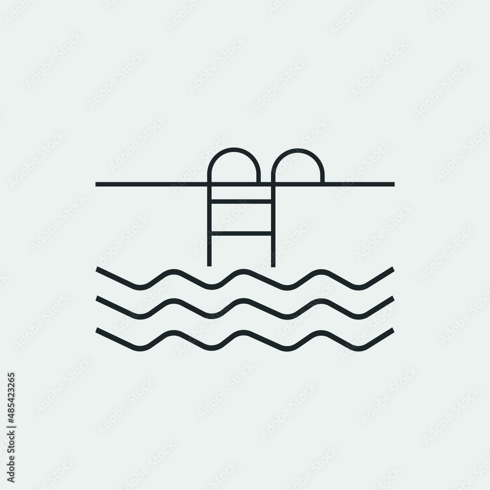 Swimming pool vector icon Swimming pool vector icon