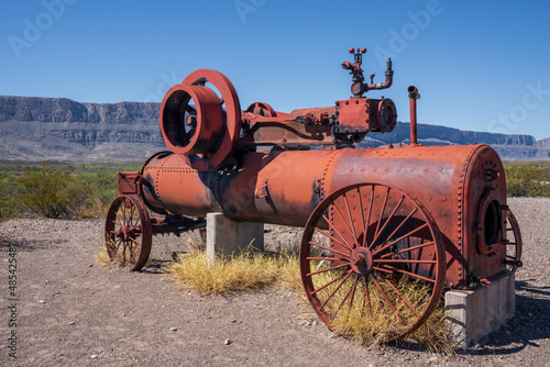 vintage steam engine tractor in Big Bend National park photo