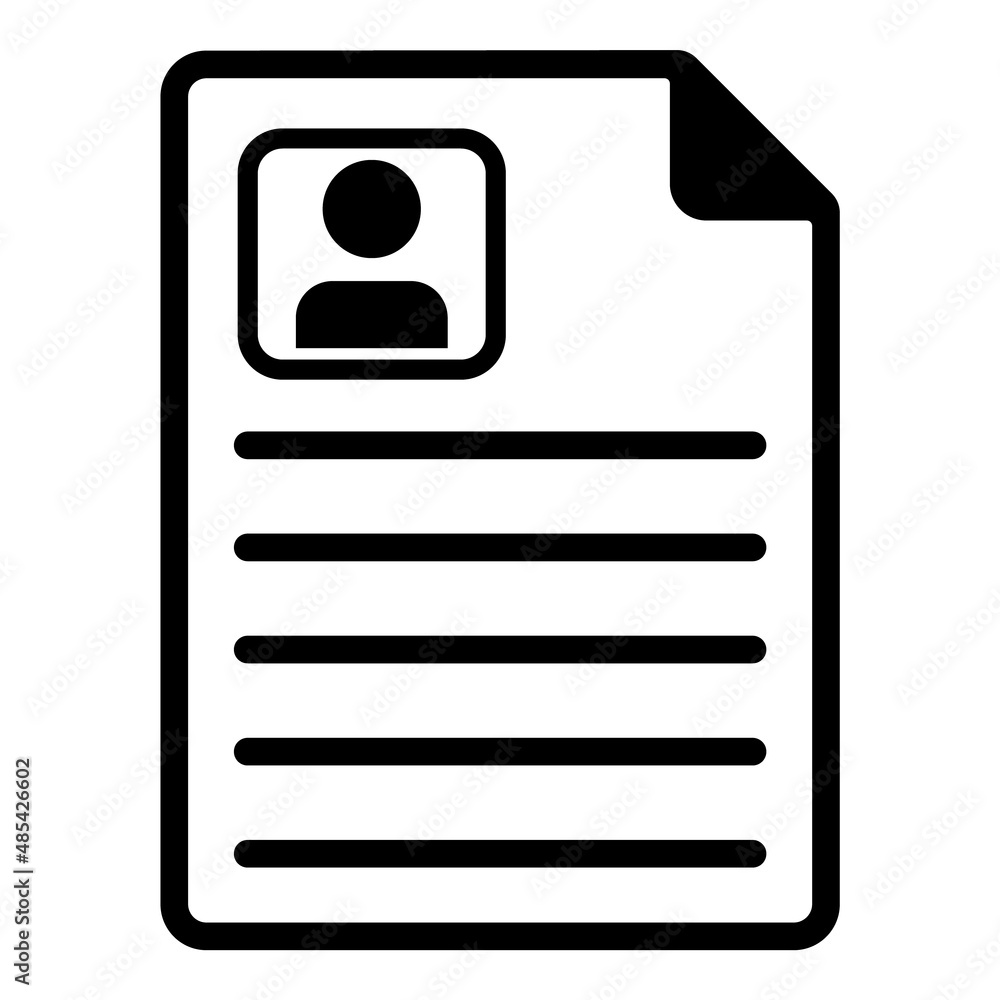 Resume Document Flat Icon Isolated On White Background Resume Document Flat Icon Isolated On White Background