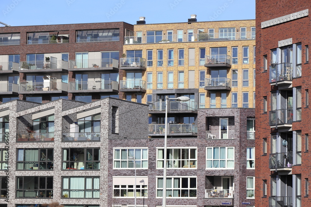 Amsterdam Houthaven District Modern Brick Buildings, Netherlands