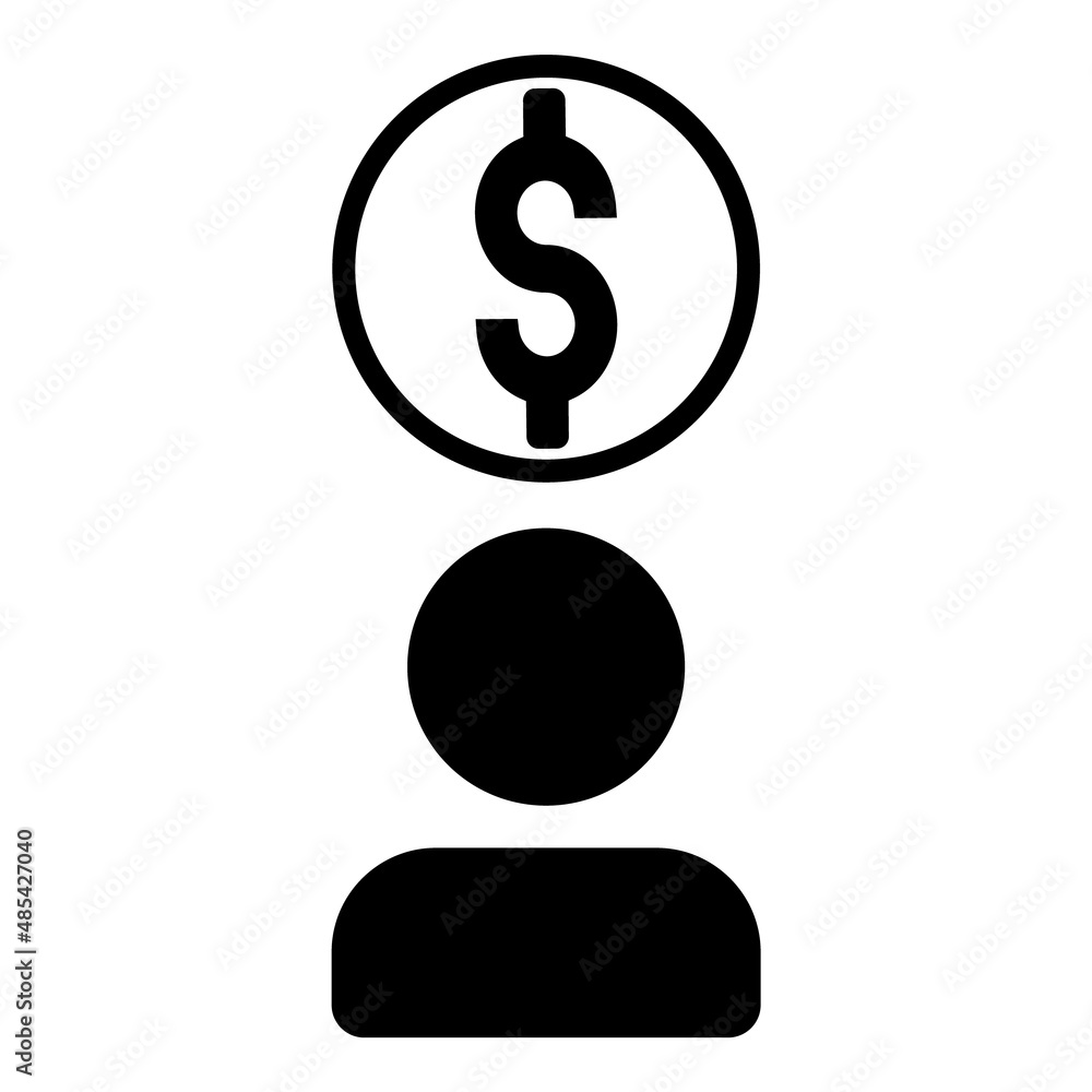 Investor Money Flat Icon Isolated On White Background Investor Money Flat Icon Isolated On White Background