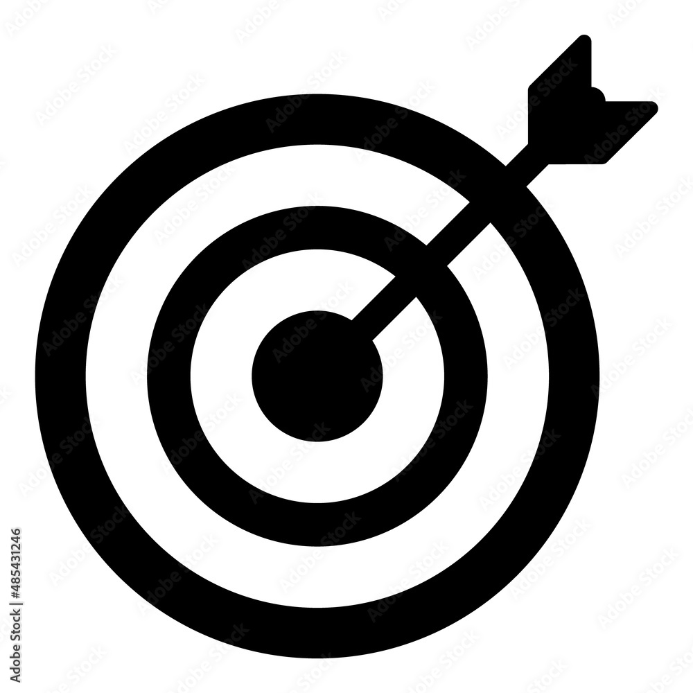 Target Flat Icon Isolated On White Background Target Flat Icon Isolated On White Background