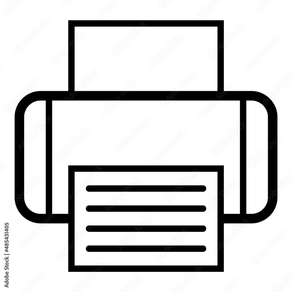 Print Document Flat Icon Isolated On White Background Print Document Flat Icon Isolated On White Background