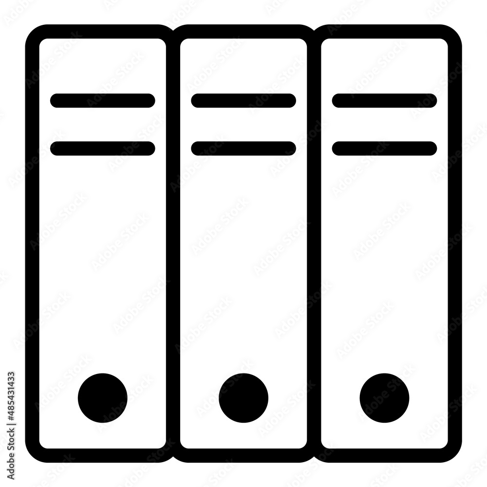 Office Folders Flat Icon Isolated On White Background Office Folders Flat Icon Isolated On White Background
