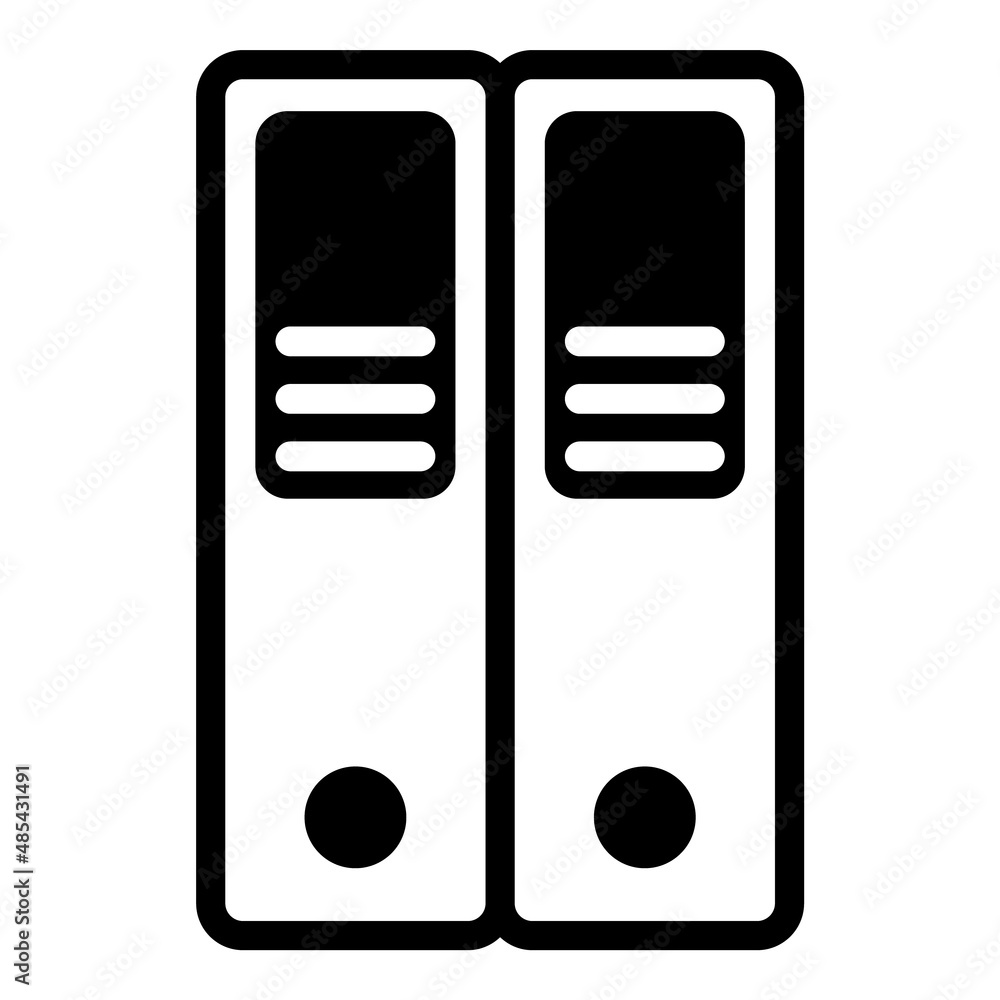 Office Folders Flat Icon Isolated On White Background Office Folders Flat Icon Isolated On White Background