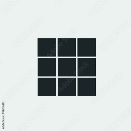 Building block vector icon illustration sign 