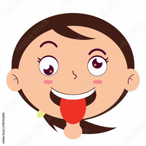 girl cheeky face cartoon cute