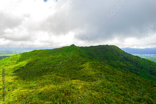 Aerial view of Piton Savanne located in the south of Mauritius island