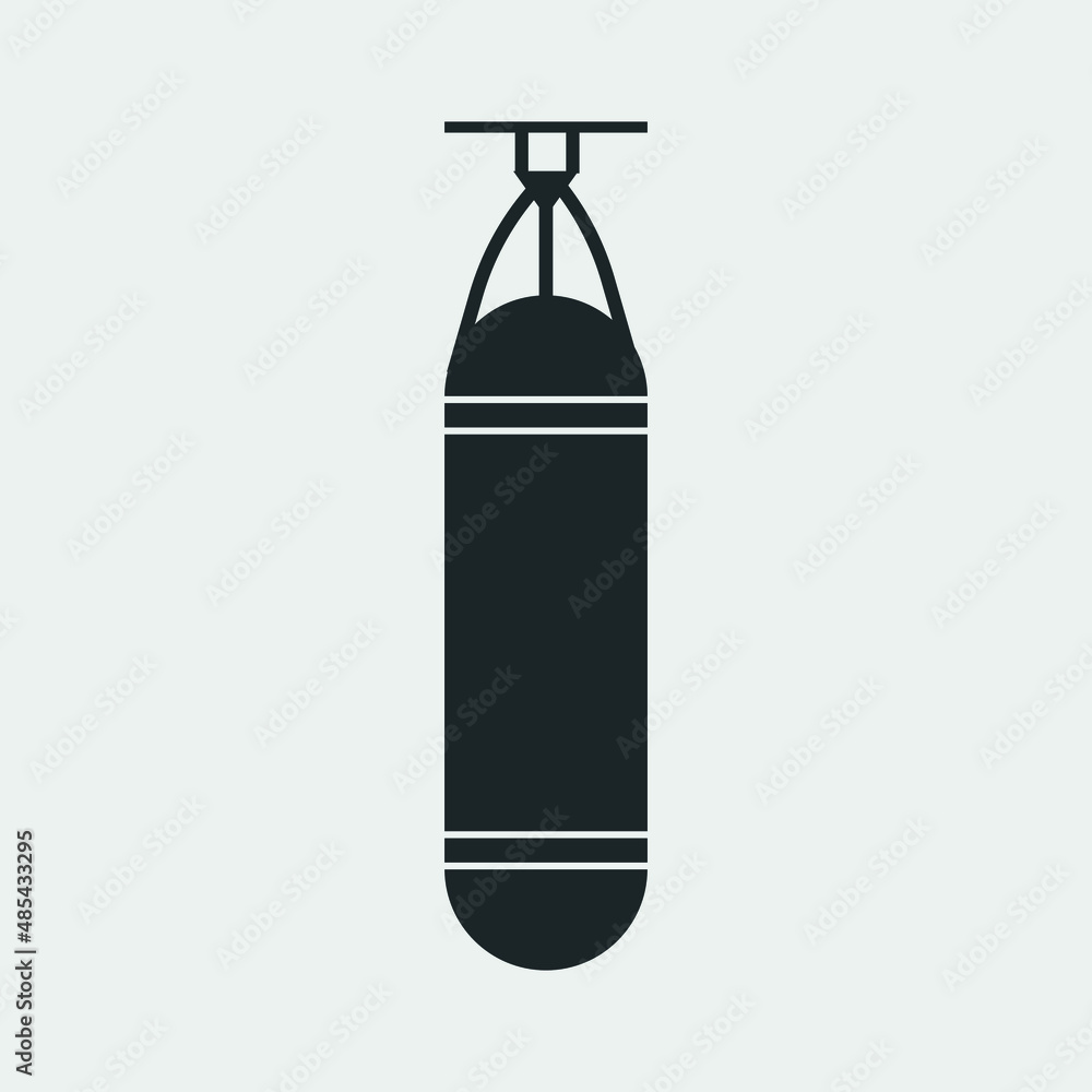 Punching bag vector icon illustration sign Punching bag vector icon illustration sign