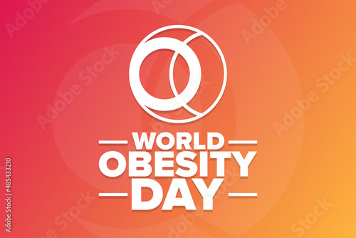 World Obesity Day. Holiday concept. Template for background, banner, card, poster with text inscription. Vector EPS10 illustration.