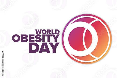 World Obesity Day. Holiday concept. Template for background, banner, card, poster with text inscription. Vector EPS10 illustration.