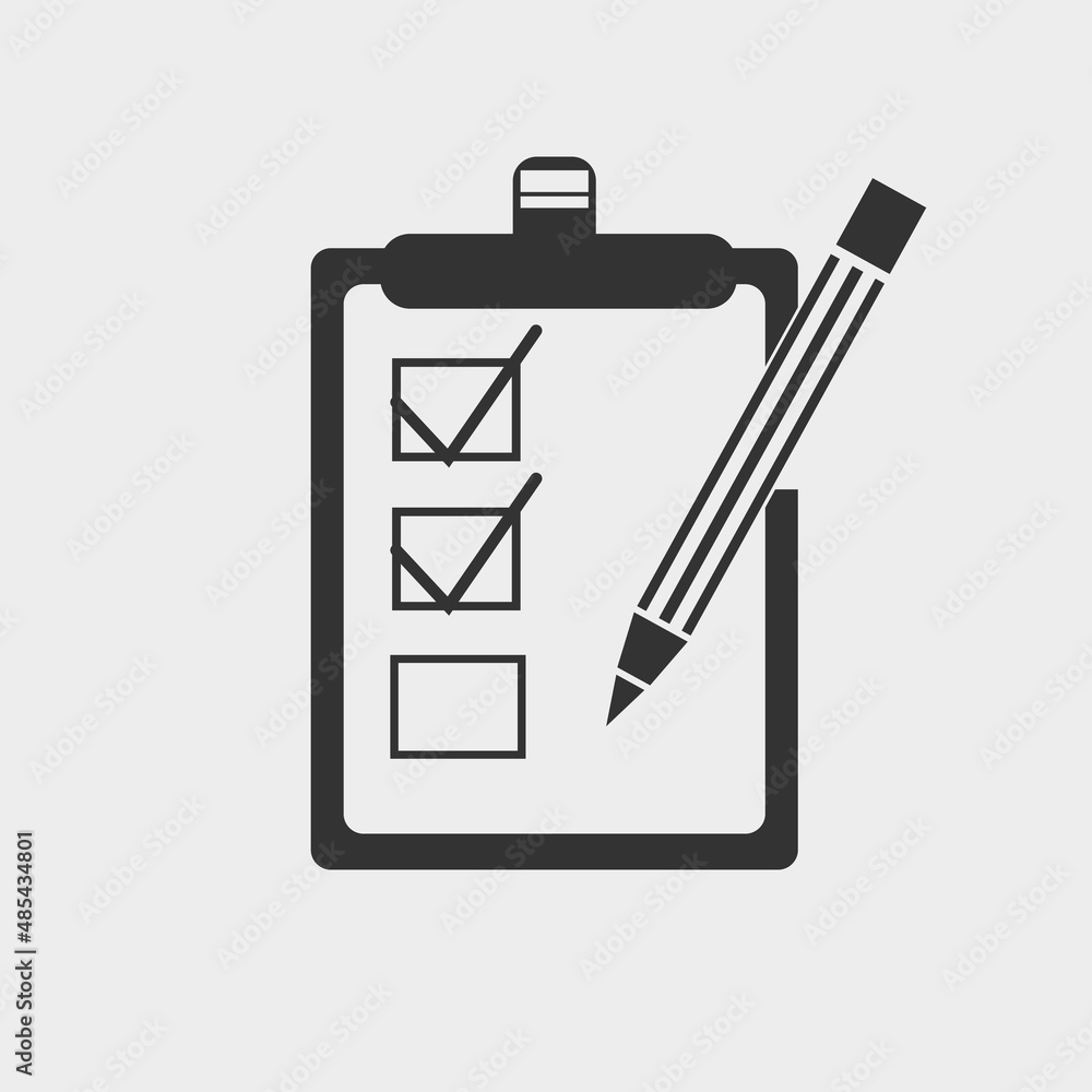 Checkboard checklist vector icon Checkboard checklist vector icon