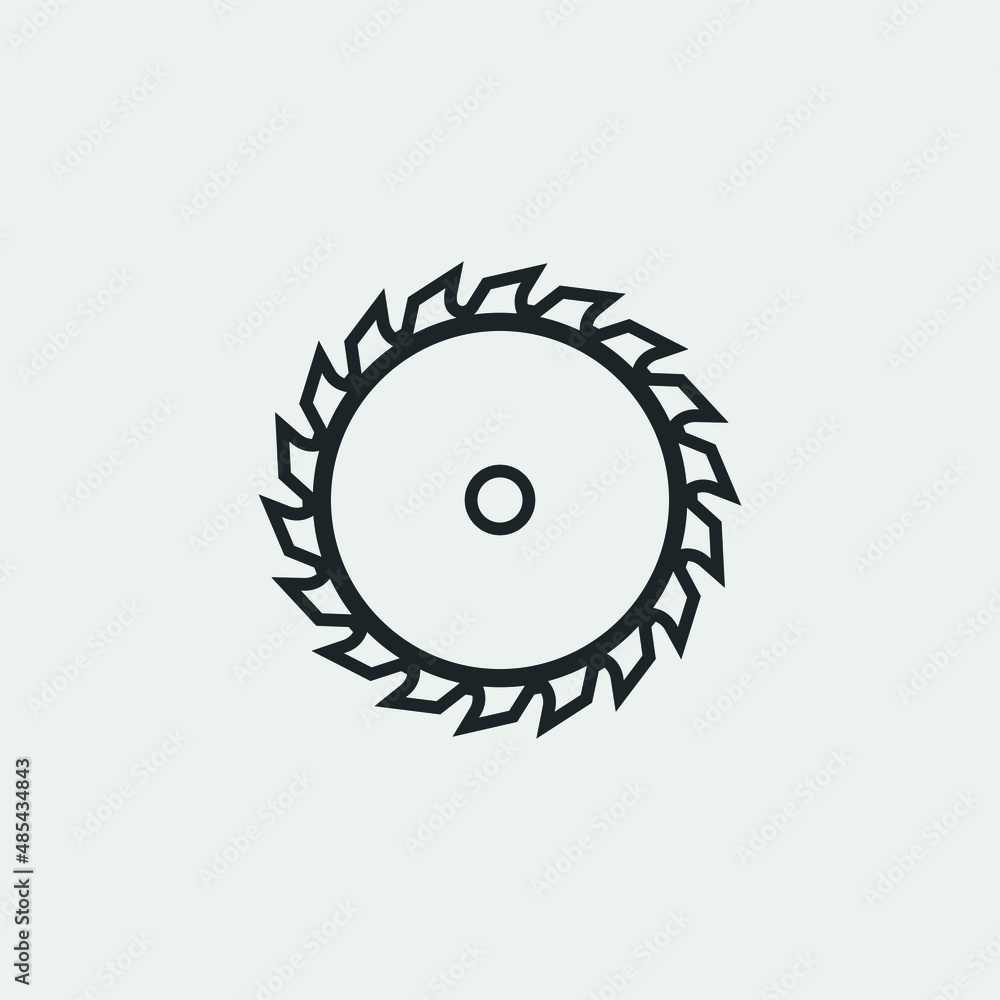 Circular saw vector icon illustration sign Circular saw vector icon illustration sign