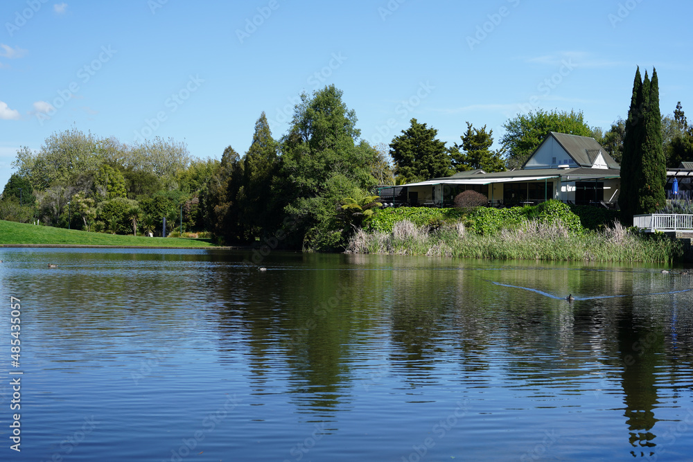 Turtle Lake within Hamilton Gardens, New Zealand