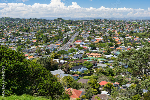 Overlooking the suburb of Mt Roskill in Auckland, New Zealand