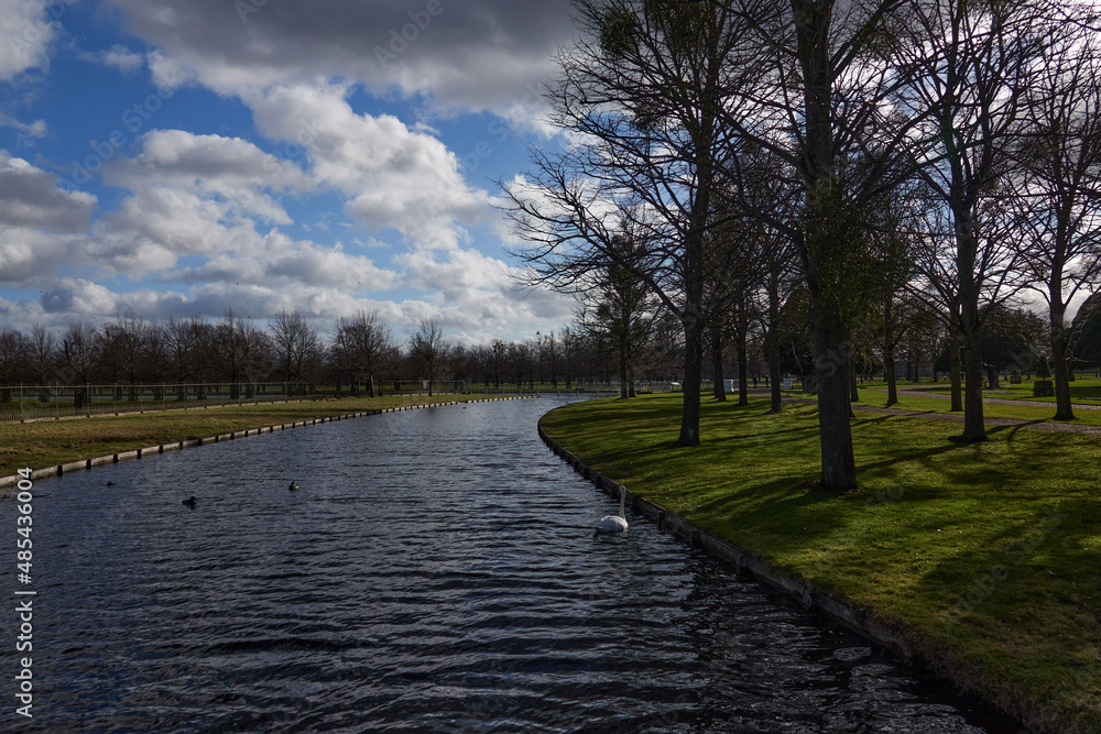 Park, River, Birds, London Park, River, Birds, London