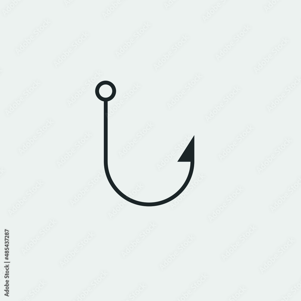 Fish vector icon solid grey