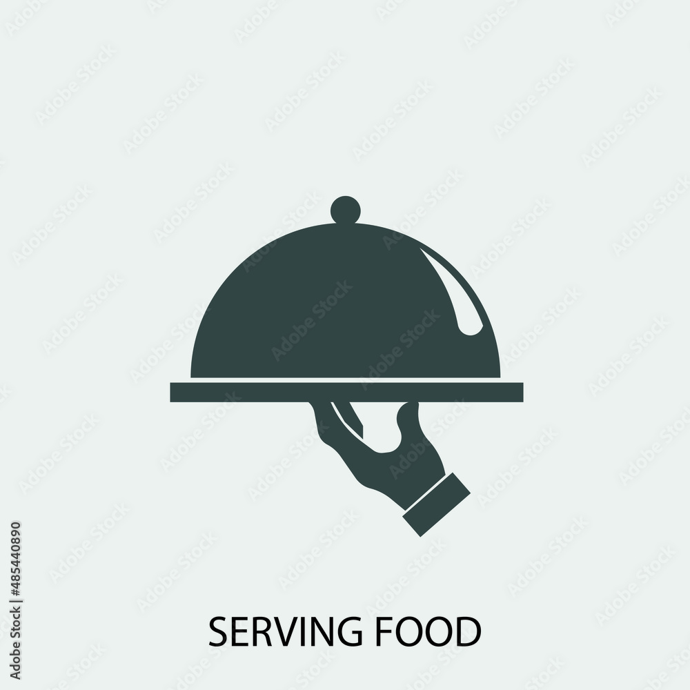 serving food vector icon illustration sign serving food vector icon illustration sign
