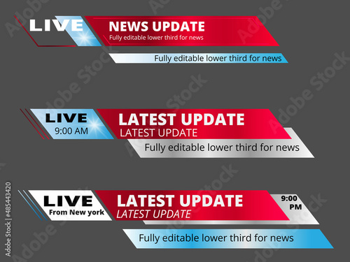 Lower thirds design idea for news & media