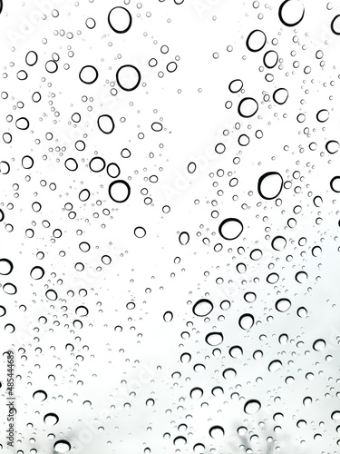 drops after rain on glass,