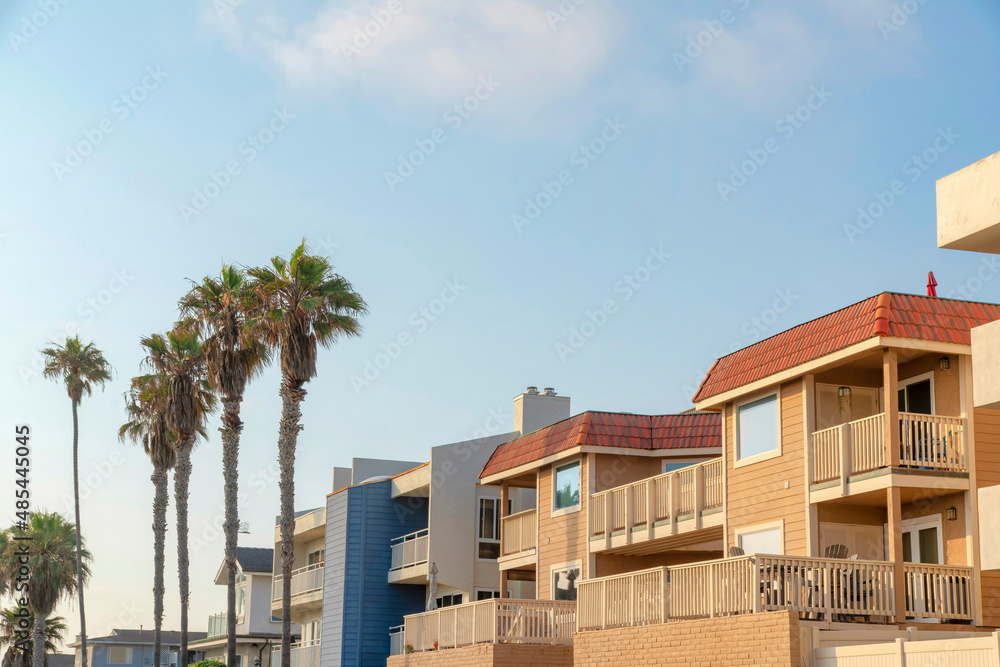 Complex buildings with traditional designs at Oceanside, California