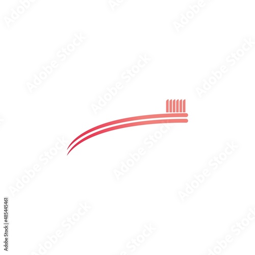 Toothbrush icon logo design template illustration