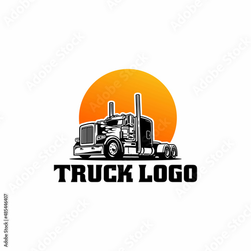 Trucking company logo template, Premium vector logo design isolated. Ready made logo concept