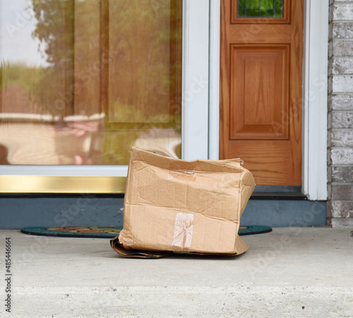 Photography Damaged Cardboard Shipping Box