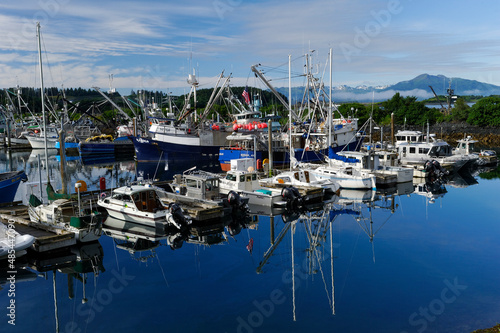 Obraz na plátně Fishing boats;  St Paul Harbor;  Kodiak, Alaska