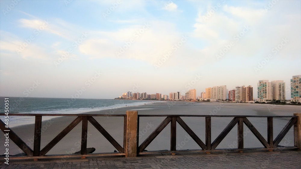 beach and city