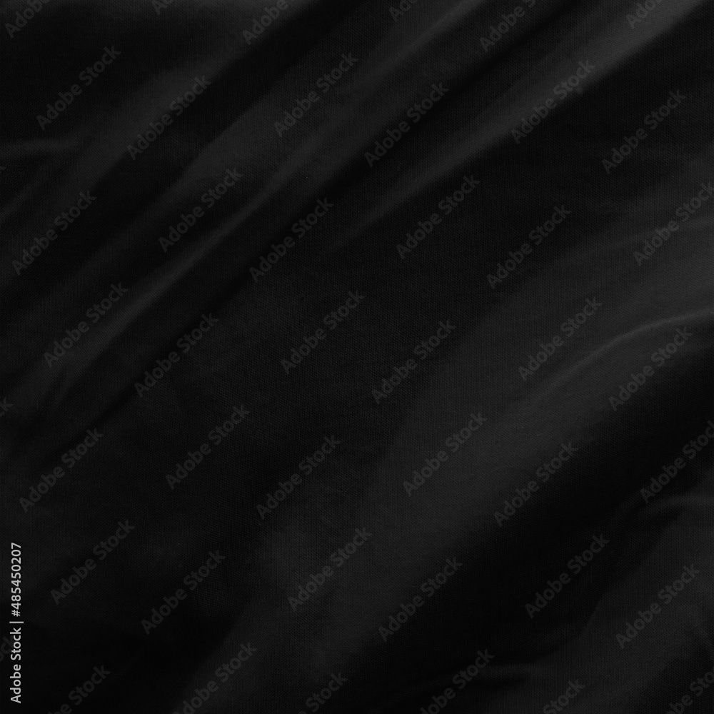 Black fabric texture for background; Abstract black fabric cloth wave or wavy folds texture material for background Black fabric texture for background; Abstract black fabric cloth wave or wavy folds texture material for background