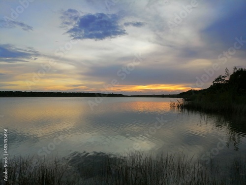 sunset at the lake