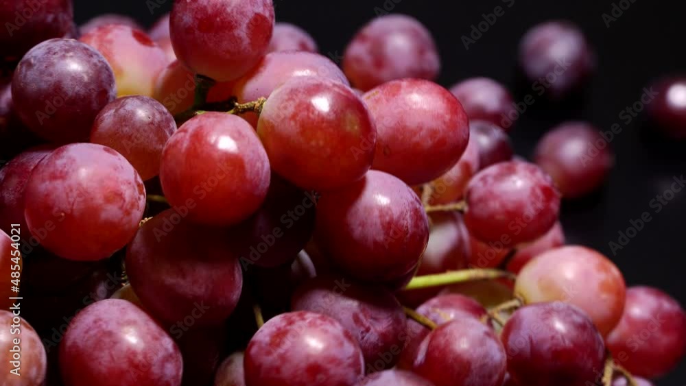 Fresh red grapes rotation background Fresh red grapes rotation background