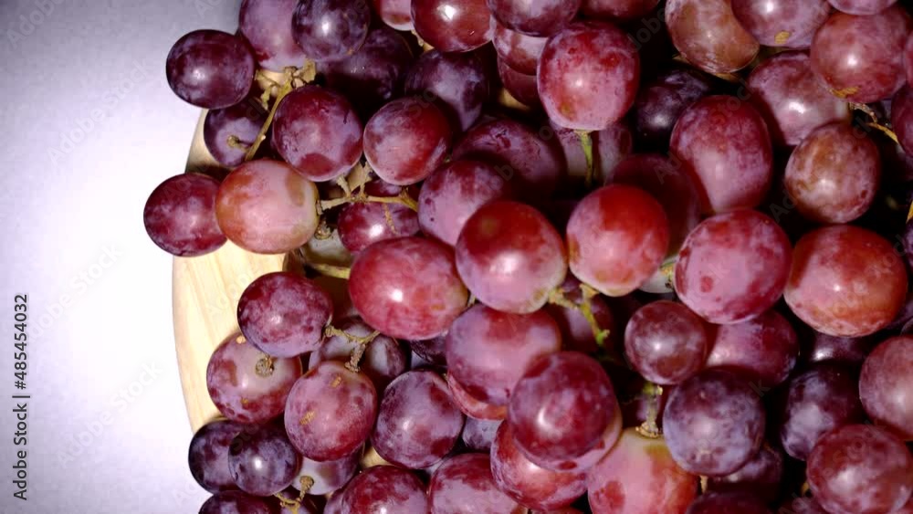 Fresh red grapes rotation background Fresh red grapes rotation background
