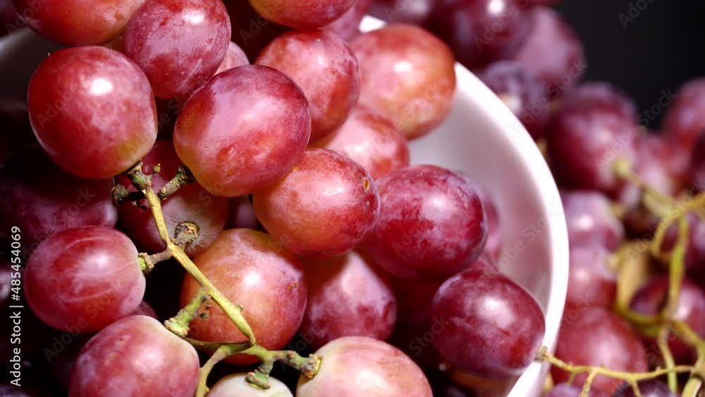 Fresh red grapes rotation background Fresh red grapes rotation background