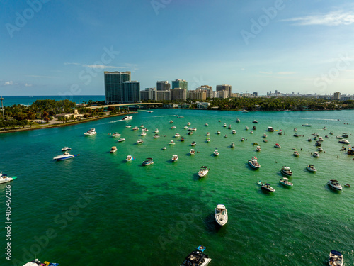 Aerial photo Haulover Miami Beach sand bar