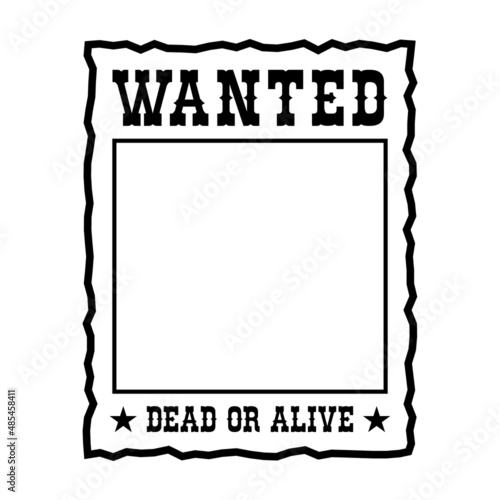 Vector Blank Wanted Poster Illustration