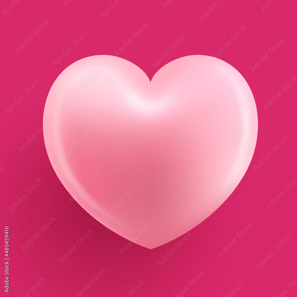Vector of pink Heart for love and Valentine's day concept.