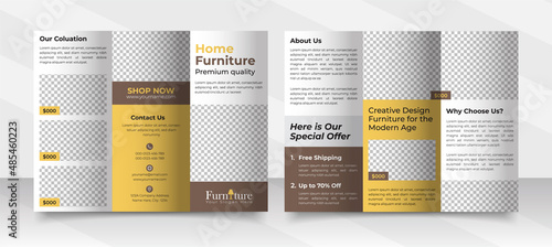  Modern Furniture Trifold Brochure Template