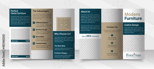 Interior Furniture Company Trifold Brochure Layout 