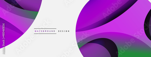 Creative geometric wallpaper. Minimal abstract background. Circle and wave composition vector illustration for wallpaper banner background or landing page