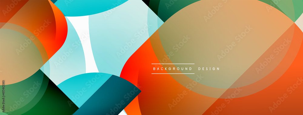 Round triangle shapes lines and circles. Geometric vector illustration for wallpaper banner background or landing page Round triangle shapes lines and circles. Geometric vector illustration for wallpaper banner background or landing page