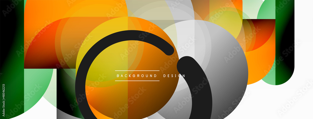Round triangle shapes lines and circles. Geometric vector illustration for wallpaper banner background or landing page Round triangle shapes lines and circles. Geometric vector illustration for wallpaper banner background or landing page