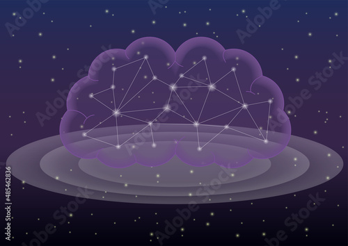 脳内ネットワークのイメージ・宇宙背景