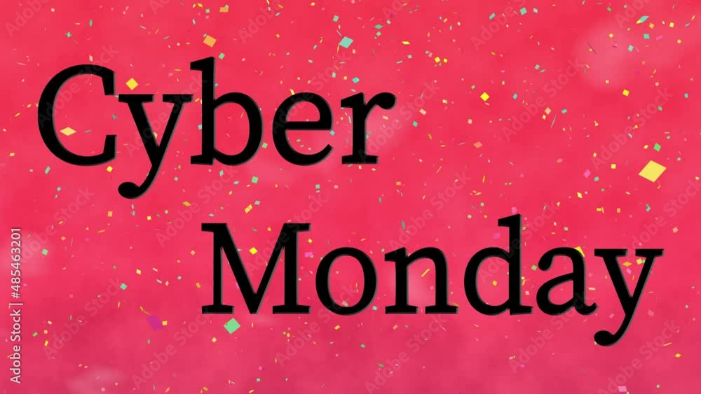 赤 Cyber Monday サイバーマンデー イベント テキスト アニメーション モーショングラフィックス 赤 Cyber Monday サイバーマンデー イベント テキスト アニメーション モーショングラフィックス