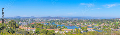 Panoramic view of San Marcos community near the Lake San Marcos in San Diego, California © Jason