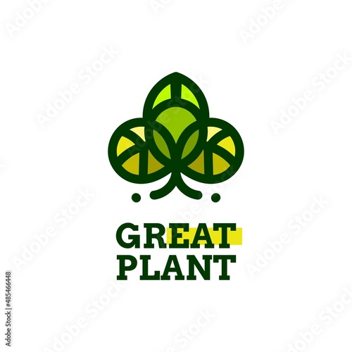 great plant leaf nature logo concept design illustration